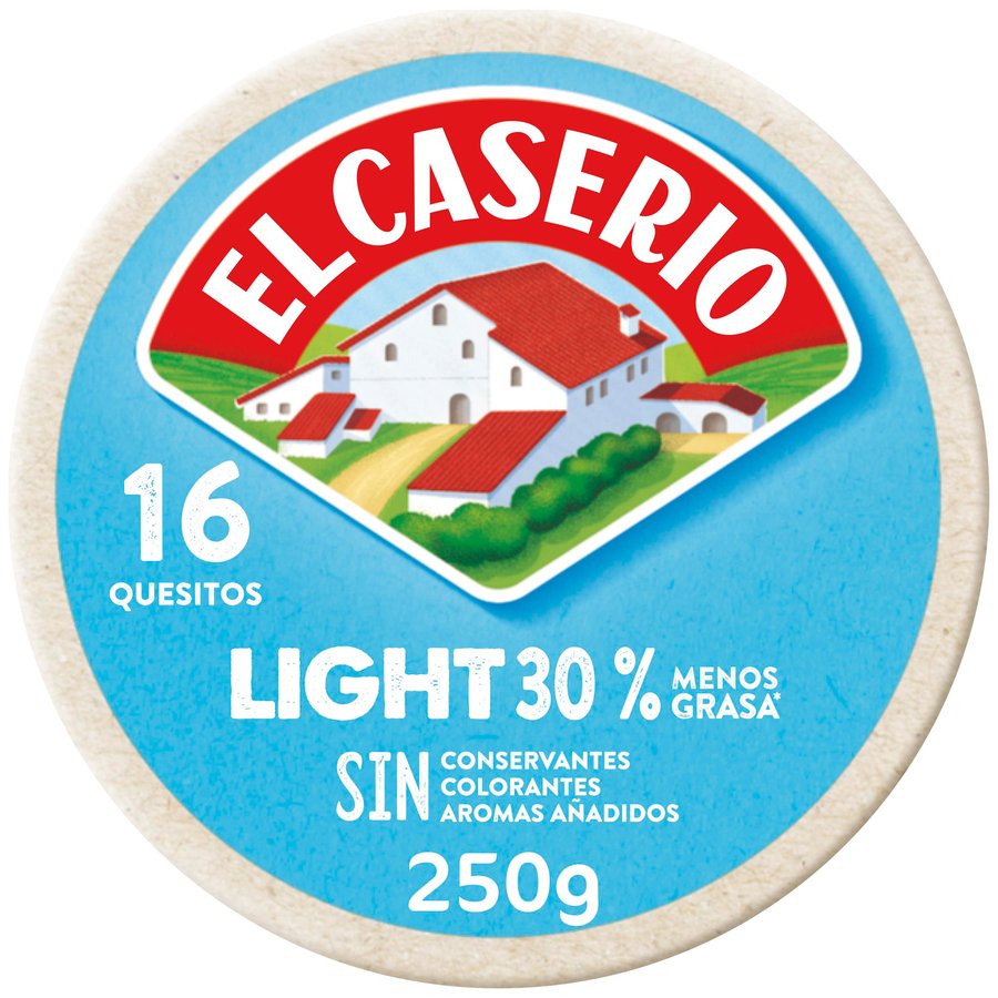 Queso EL CASERIO 16 porciones light 250 g
