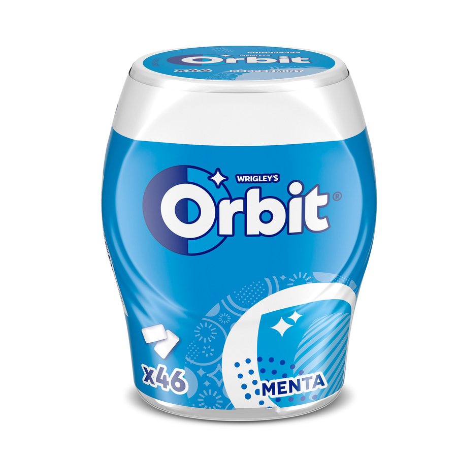 Chicle ORBIT menta sin azúcar 46 grageas 64 g