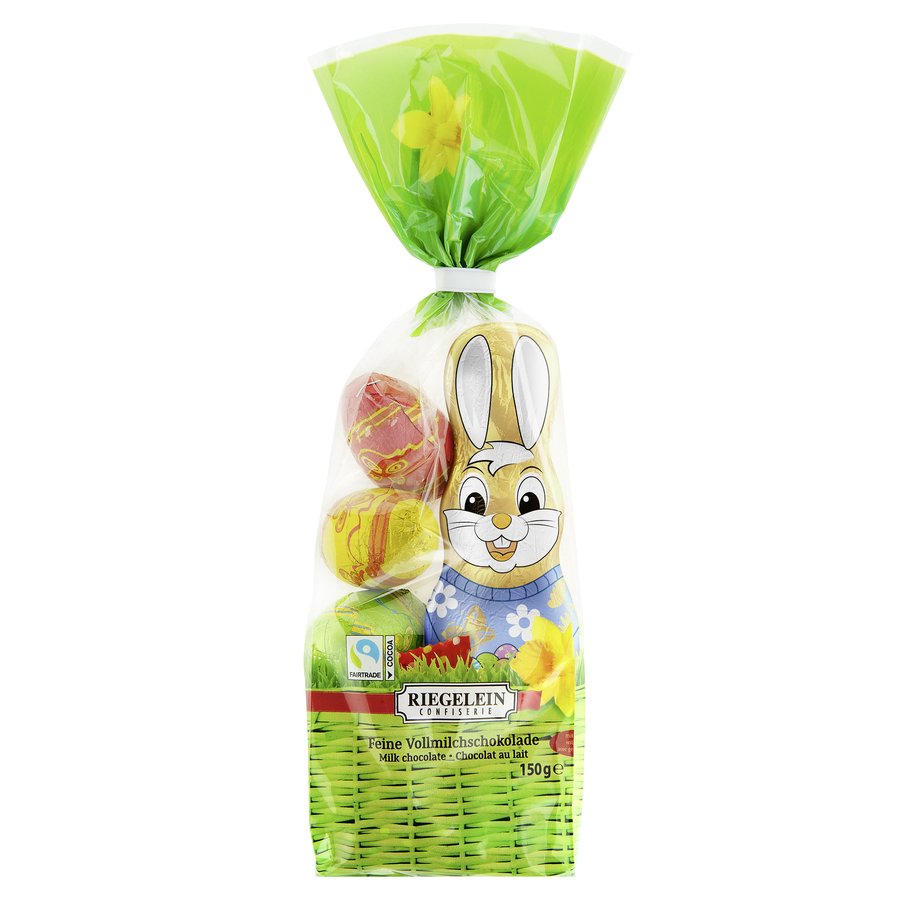 Conejo y huevos chocolate RIEGELEIN 150 g