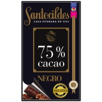 Chocolate negro SANTOCILDES 75% cacao tableta 200 g