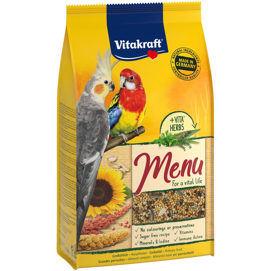 Alimento pájaro menú cotorras VITAKRAFT 1 kg