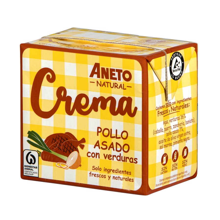 Crema pollo asado con verduras ANETO 500 ml
