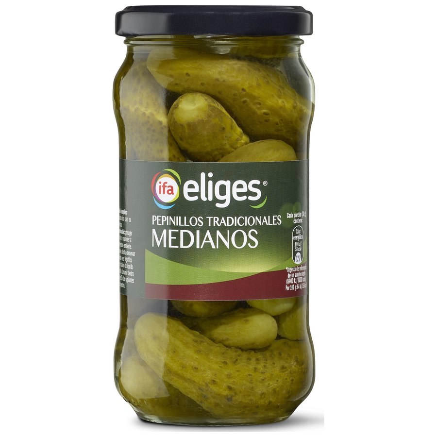 Pepinillos IFA ELIGES Tradicionales medianos frasco 190 g pne.