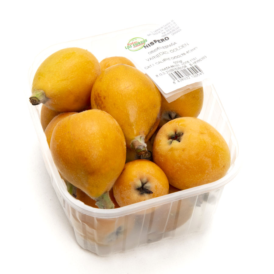 Nísperos categoría 1ª calibre G/GG (39-53mm) bandeja 500 g