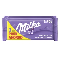 Chocolate con leite MILKA lote 3x90 g