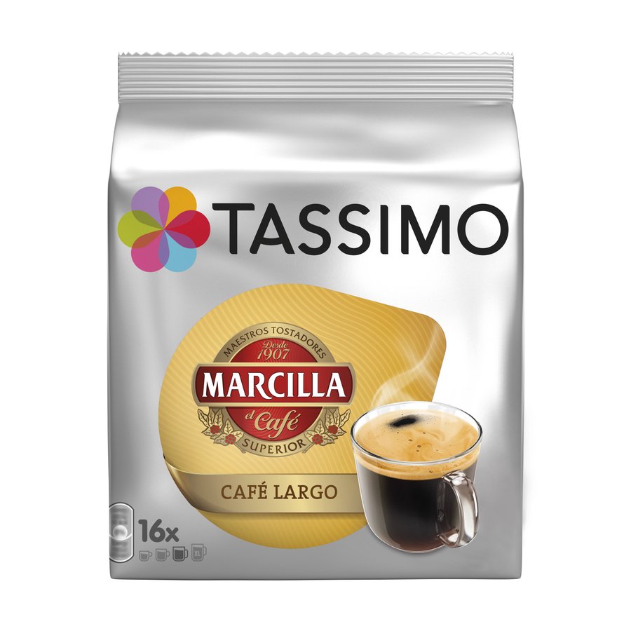 Café cápsulas TASSIMO Marcilla Café Largo 16 unidades 132,8 g