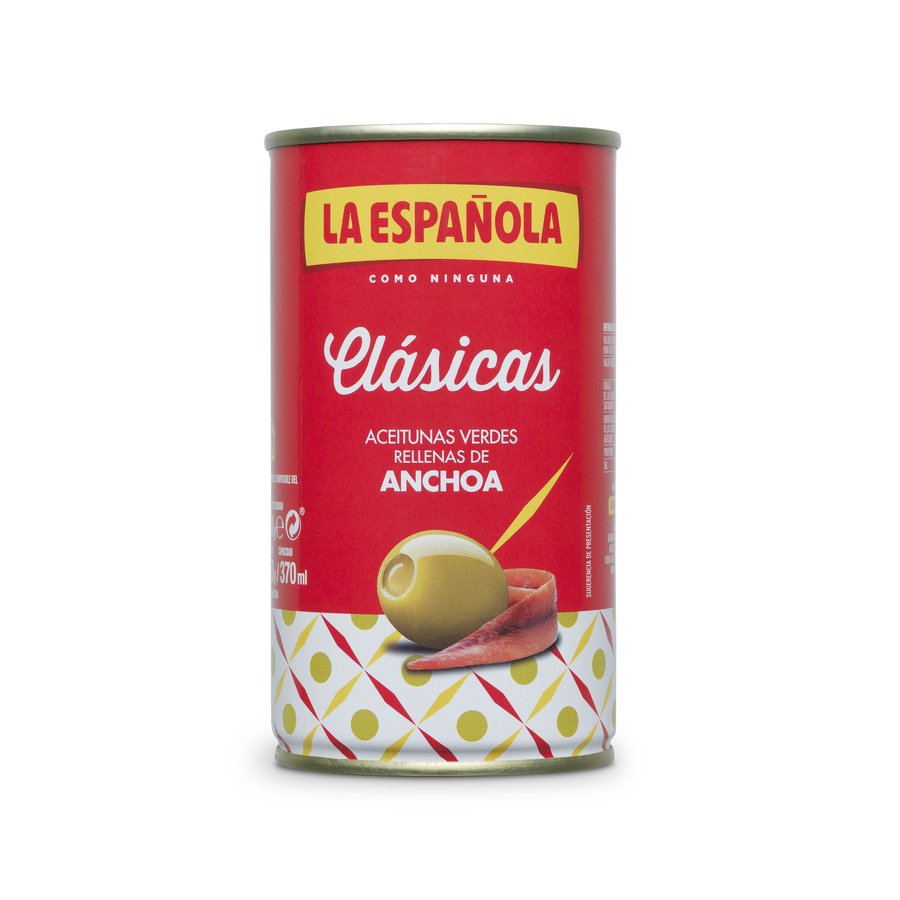 Aceituna rellena de anchoa LA ESPAÑOLA clásica lata 150 g pne.