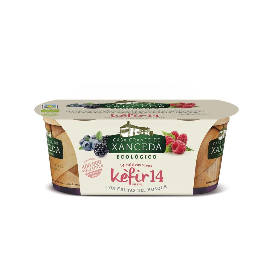 Kéfir XANCEDA con frutas del bosque ecológico 2x125 g