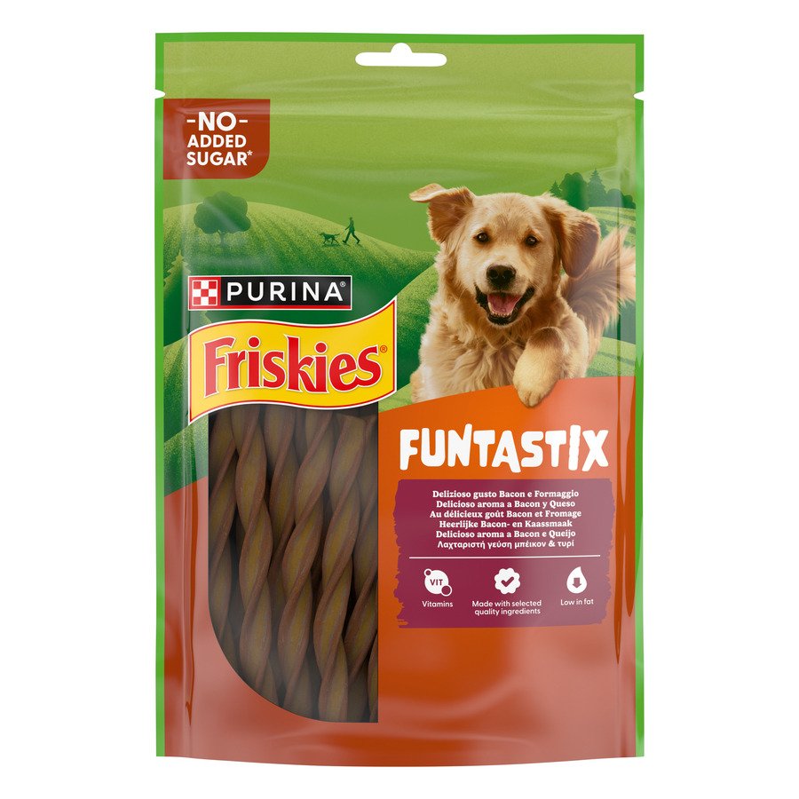 Snack perro FRISKIES Funtastix bacon/queso 175 g