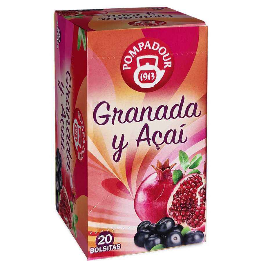 Infusión granada y acai POMPADOUR 20 unidades