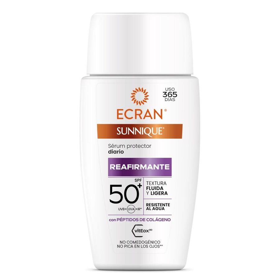 Protector solar facial ECRAN sunnique sérum reafirmante SPF50 40 ml