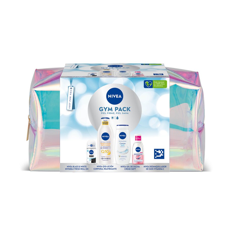 Neceser NIVEA Gym Pack women (deo+ojos+crema Q10+ gel soft)