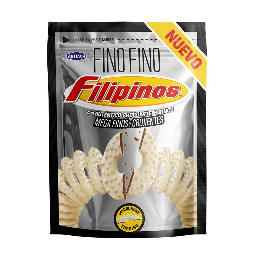 Galletas ARTIACH FILIPINOS fino fino chocolate blanco 87 g