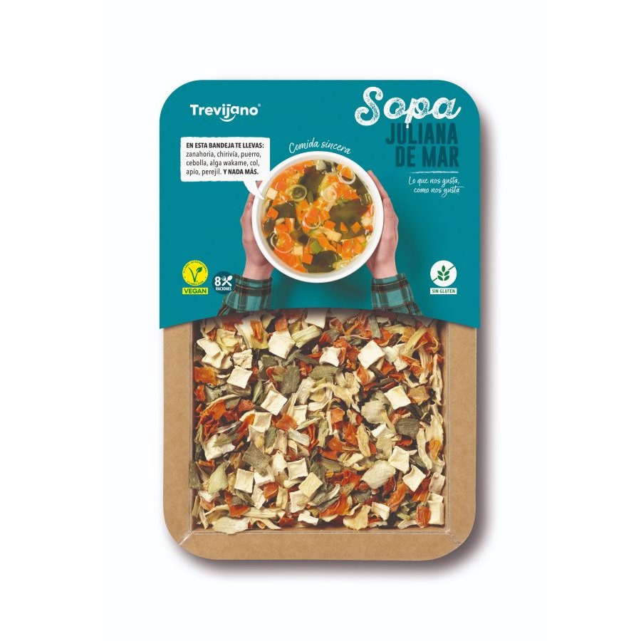 Sopa juliana de mar deshidratada TREVIJANO bandeja 100 g