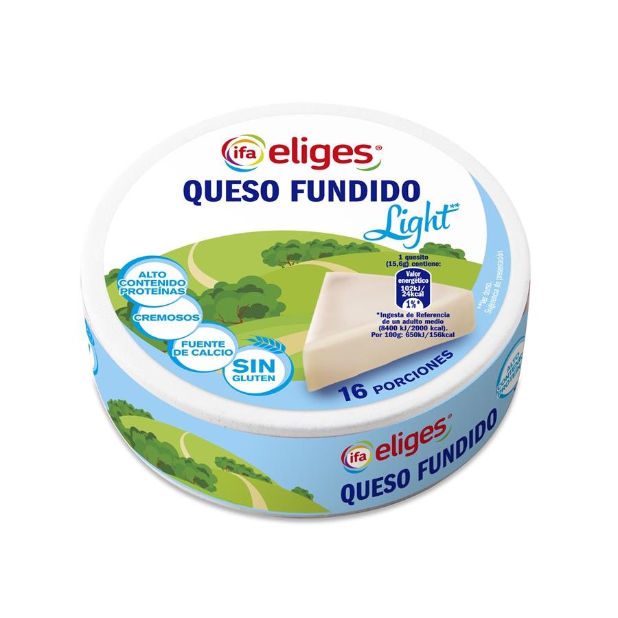 Queso fundido IFA ELIGES light 16 porciones 250 g