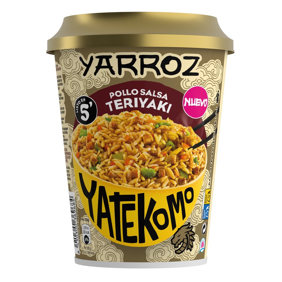 Arroz con pollo y salsa teriyaki YATEKOMO Yarroz 83 g