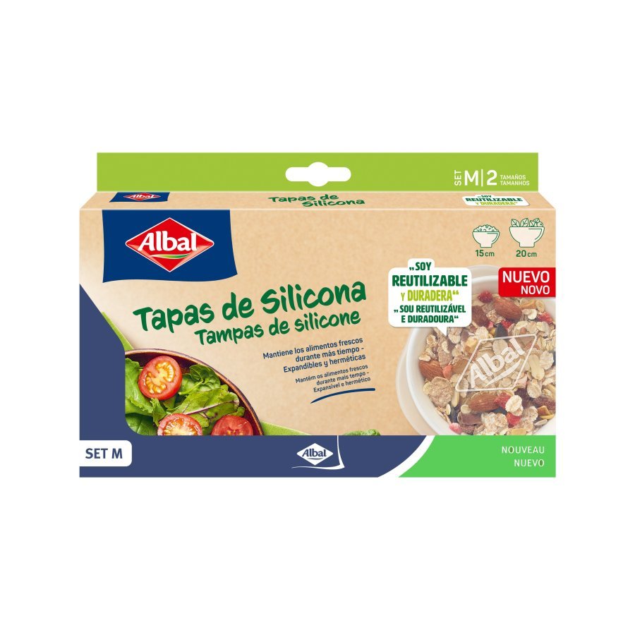 Tapas silicona ALBAL 2 unidades 15-20 cm