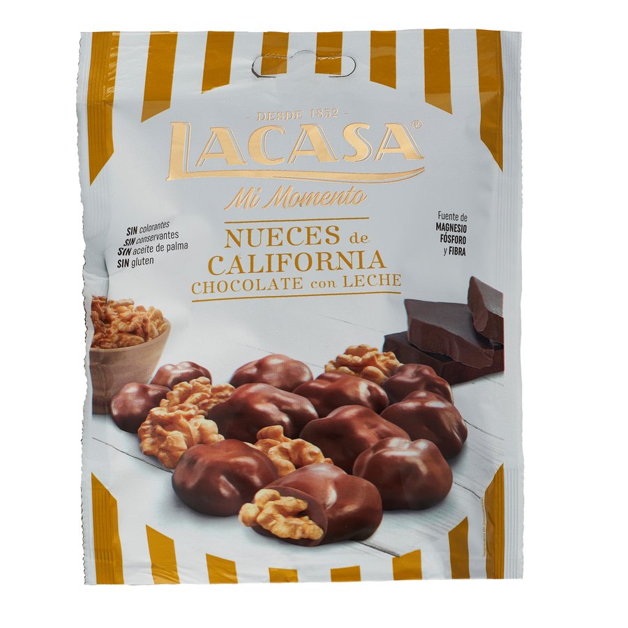 Nueces California chocolate leche LACASA 115 g
