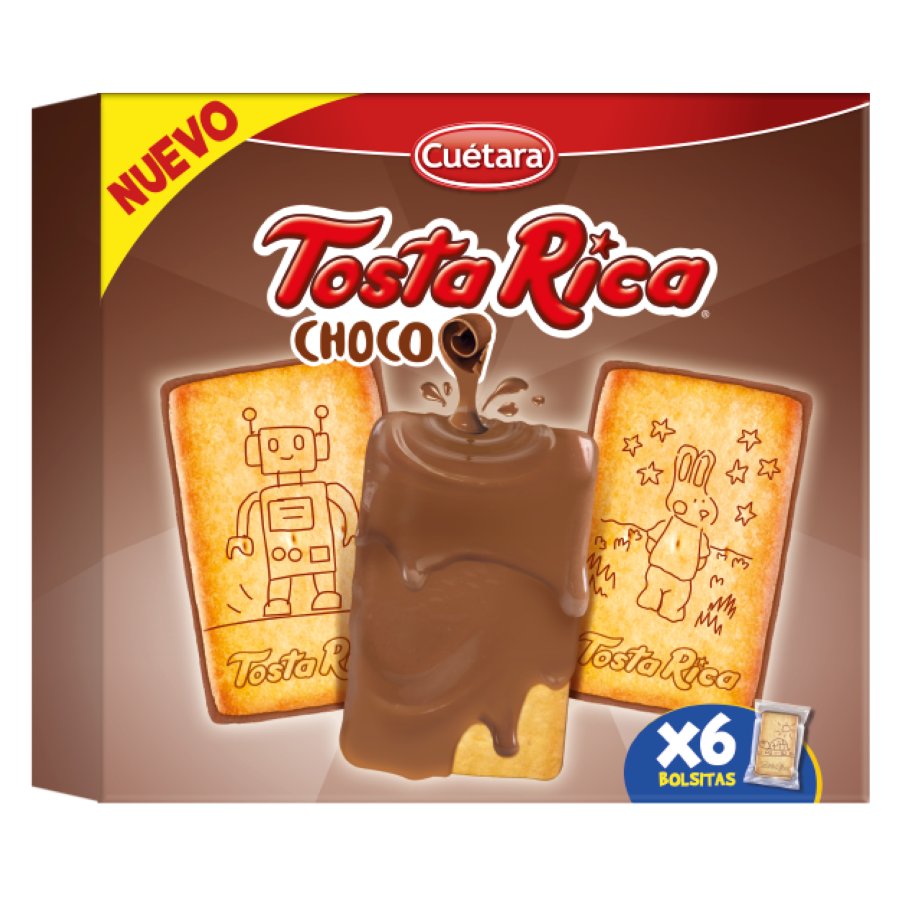 Galletas CUETARA TOSTA RICA Choco 210 g