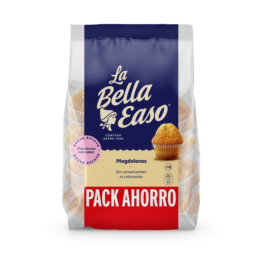 Magdalenas redondas LA BELLA EASO 16 unidades 464 g