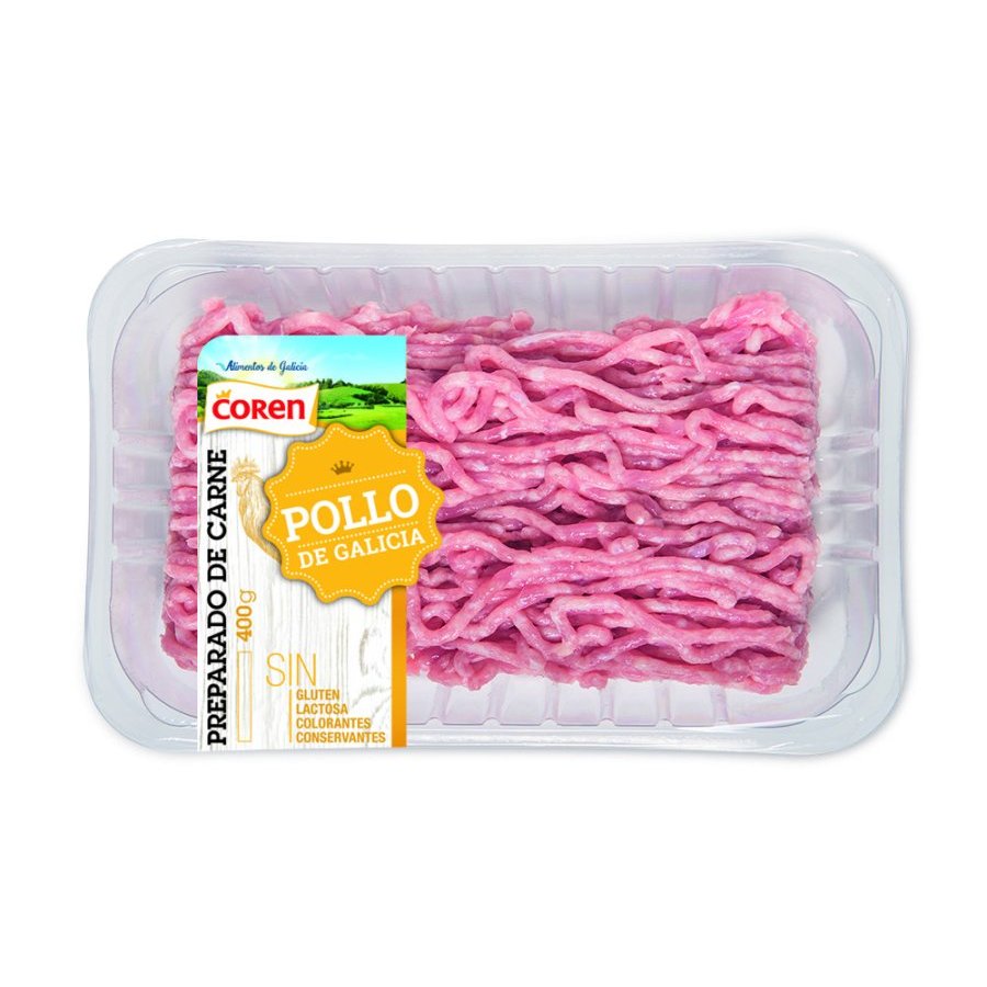 Picada burger meat de pollo COREN bandeja 400 g