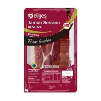 Jamón serrano reserva finas lonchas IFA ELIGES sin gluten 120 g