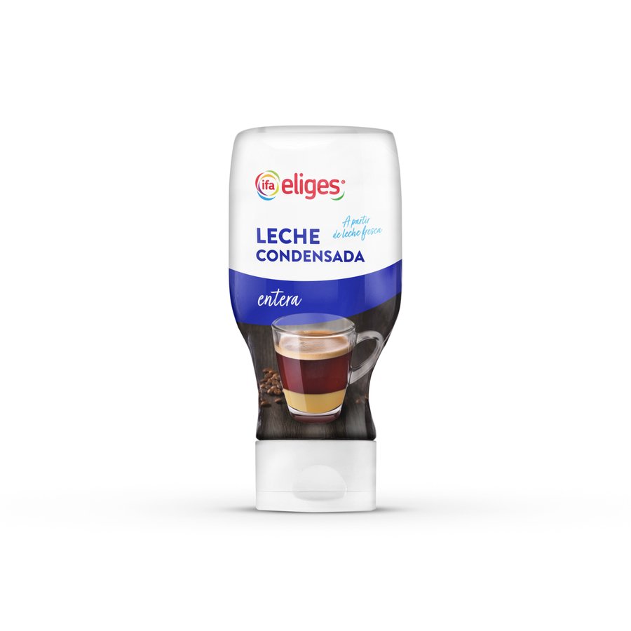 Leche condensada entera IFA ELIGES sirve fácil 450 g
