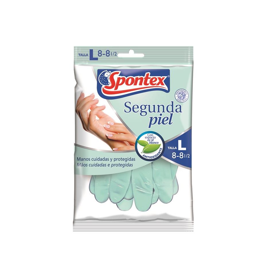 Guantes SPONTEX segunda piel talla 8 grande