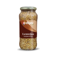 Lentejas cocidas IFA ELIGES frasco 400 g pne.