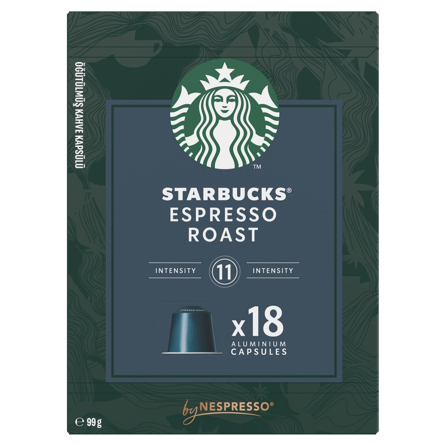 Café cápsulas STARBUCKS Nespresso Roast 18 unidades 99 g