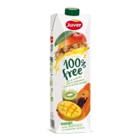 Bebida de zumo JUVER 100% free frutas tropicales 1 l