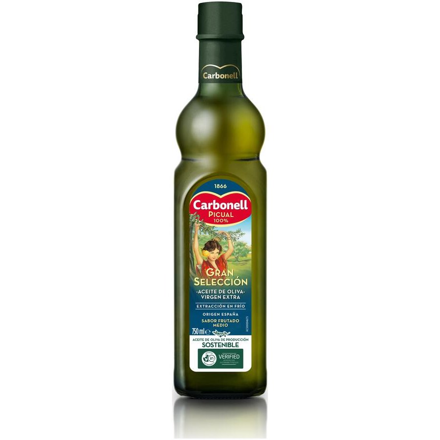 Aceite oliva virgen extra CARBONELL picual botella 75 cl