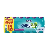 Leche fermentada sin lactosa kaikucol KAIKU 0% azúcares añadidos 12x65 ml