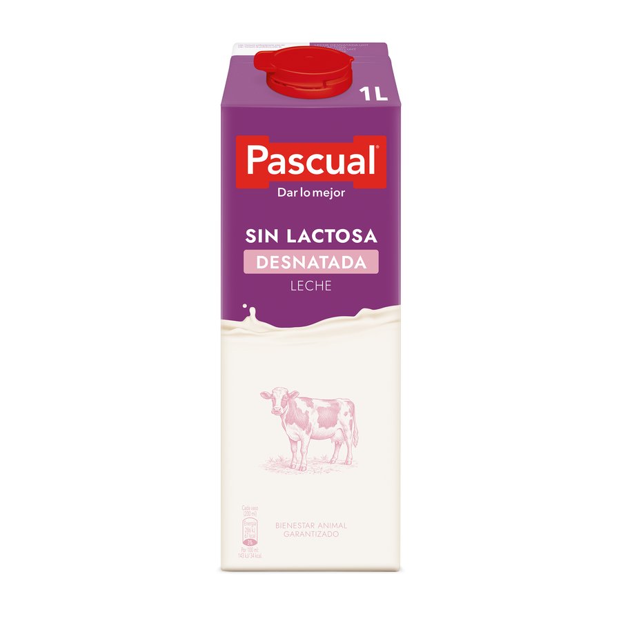 Leche sin lactosa desnatada PASCUAL brik 1 l