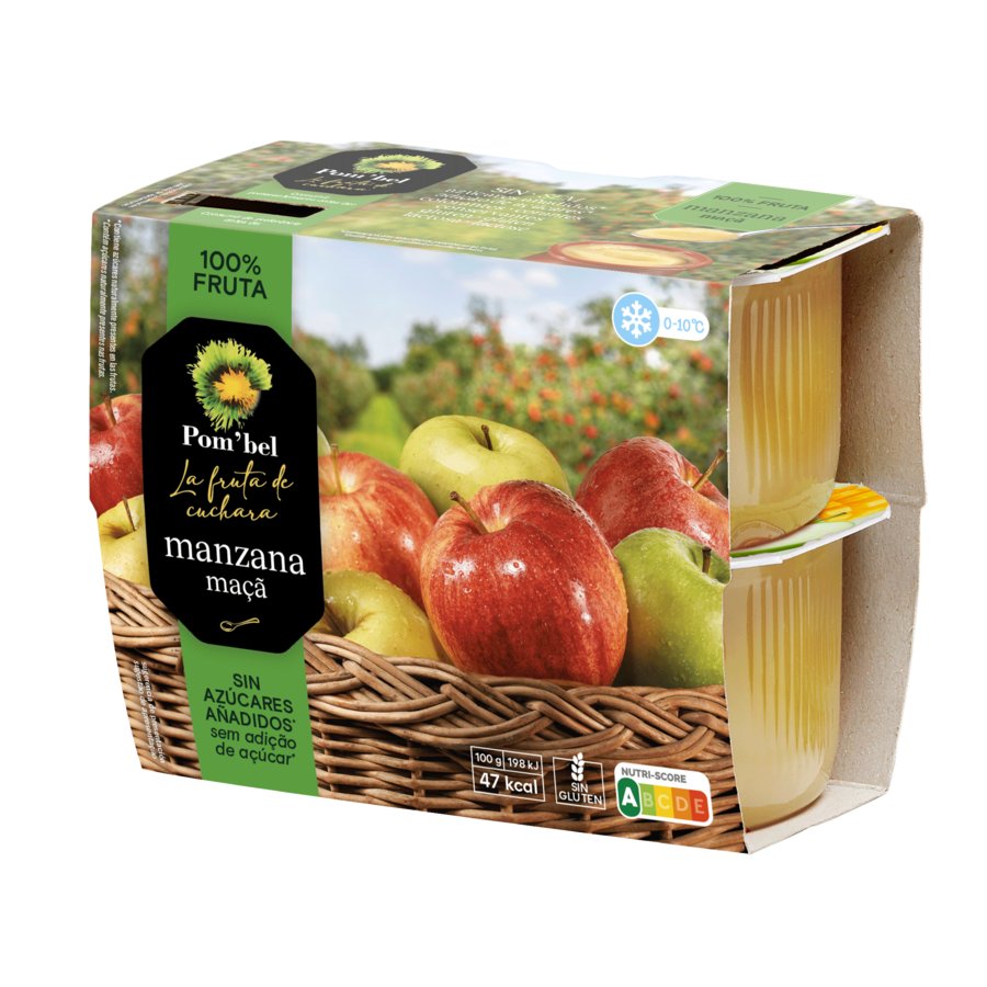 Puré de manzana POMBEL pack 4X100 g