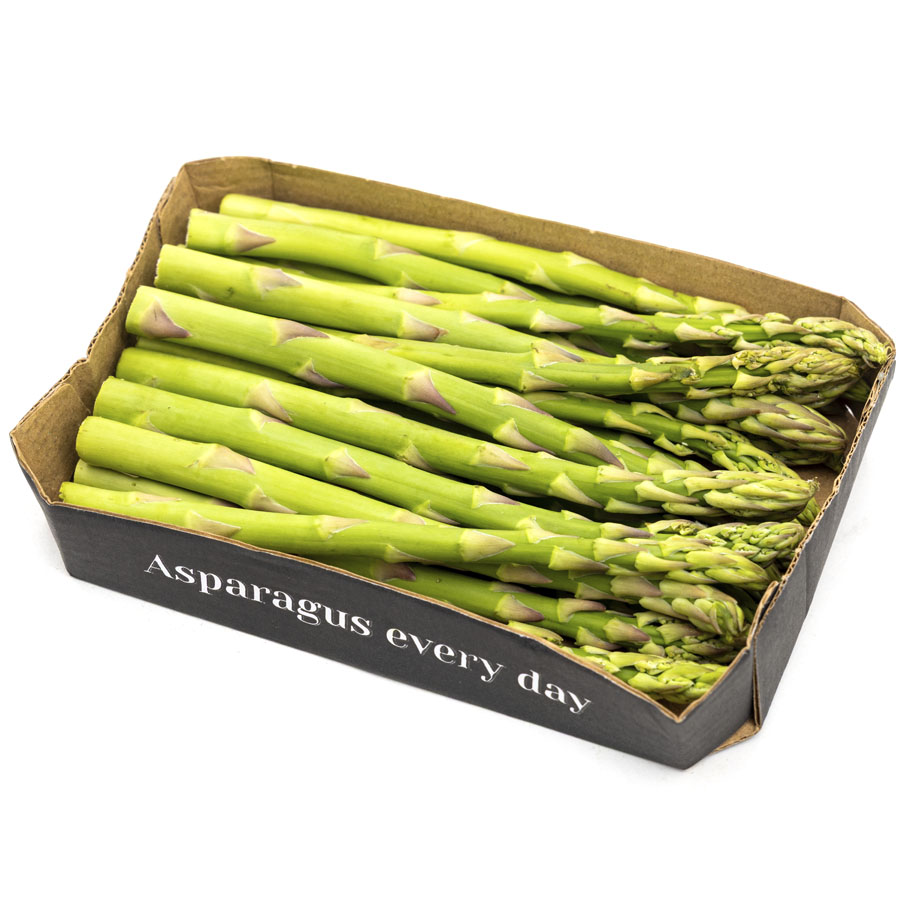 Espárragos verdes frescos puntas calibre 8/12mm  200 g