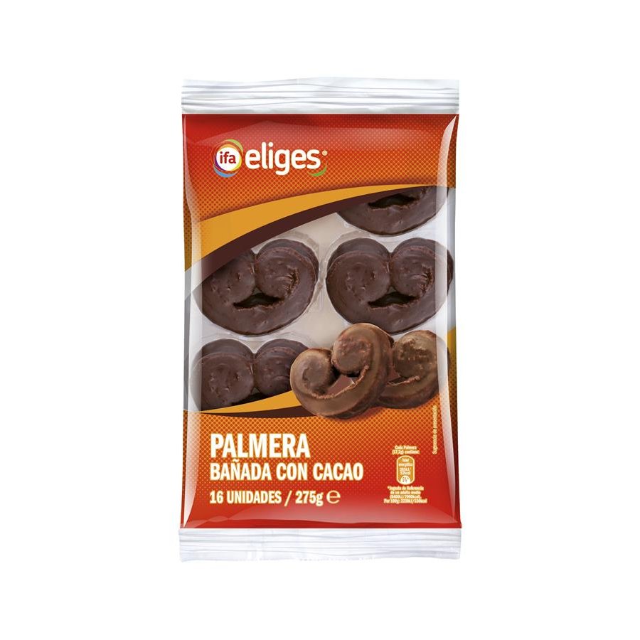 Palmeras bañadas chocolate IFA ELIGES bandeja 275 g