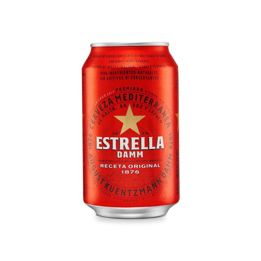 Cerveza ESTRELLA DAMM lata 33 cl