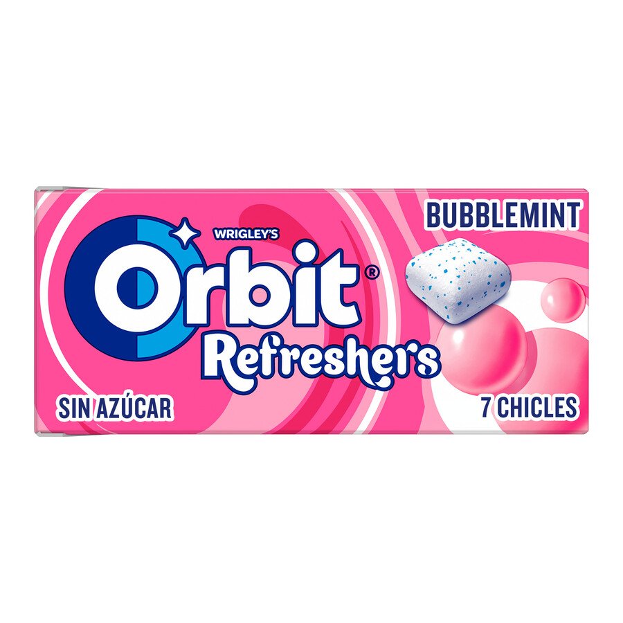 Chicle ORBIT Refreshers Bubblemint grageas estuche 15 g