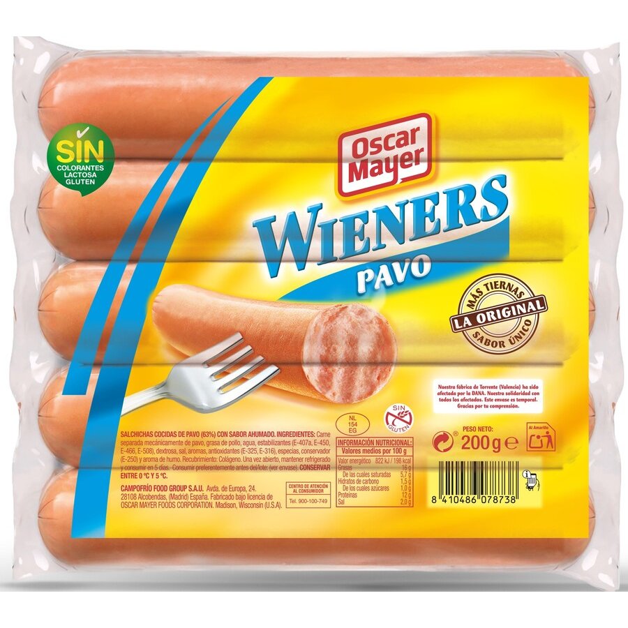 Salchichas OSCAR MAYER Wieners pavo 200 g