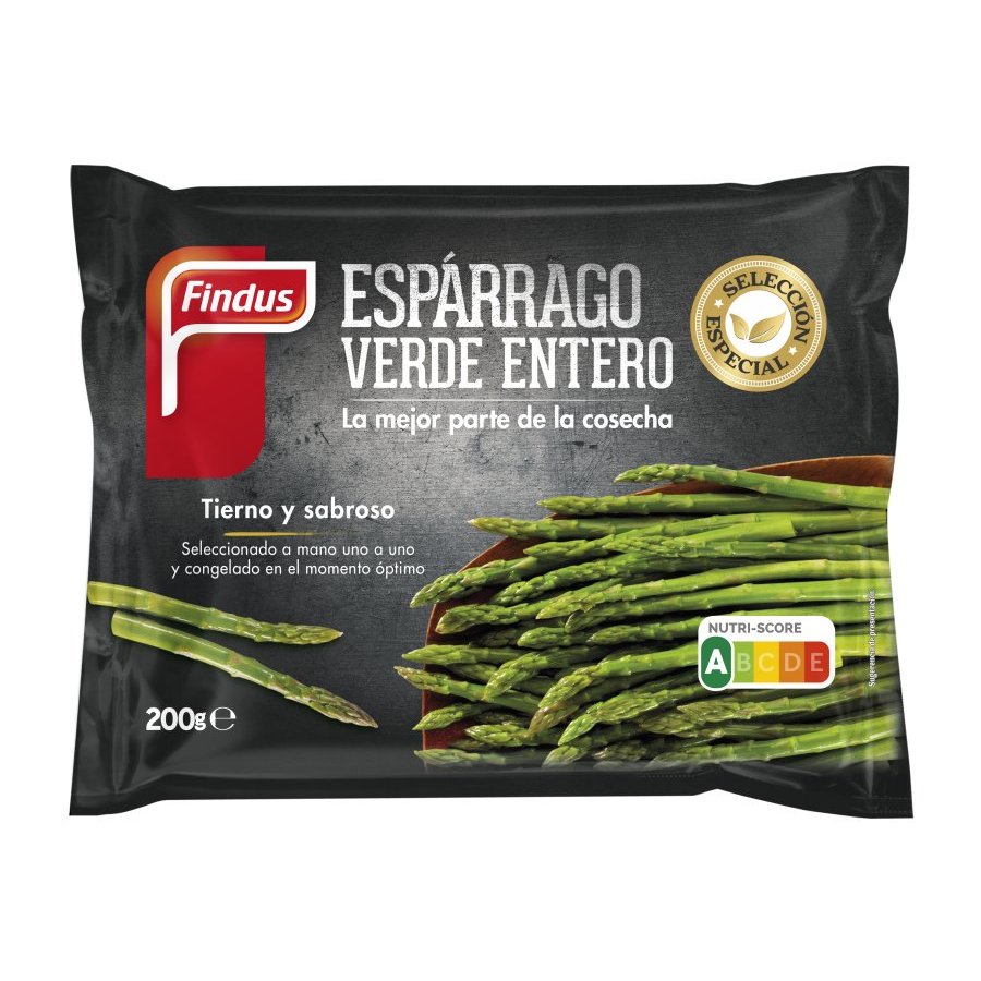 Espárrago verde entero congelado FINDUS bolsa 200 g