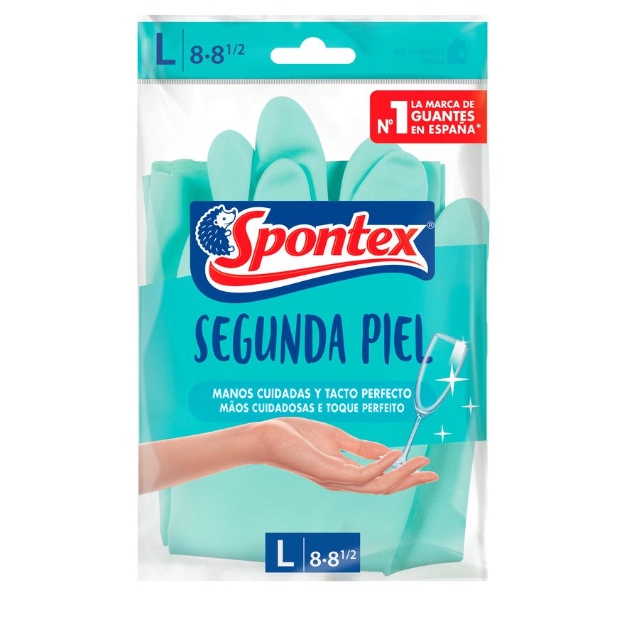 Guantes SPONTEX segunda piel talla 8 grande