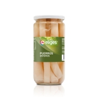 Porros ao natural enteiros IFA ELIGES frasco 400 g pne.