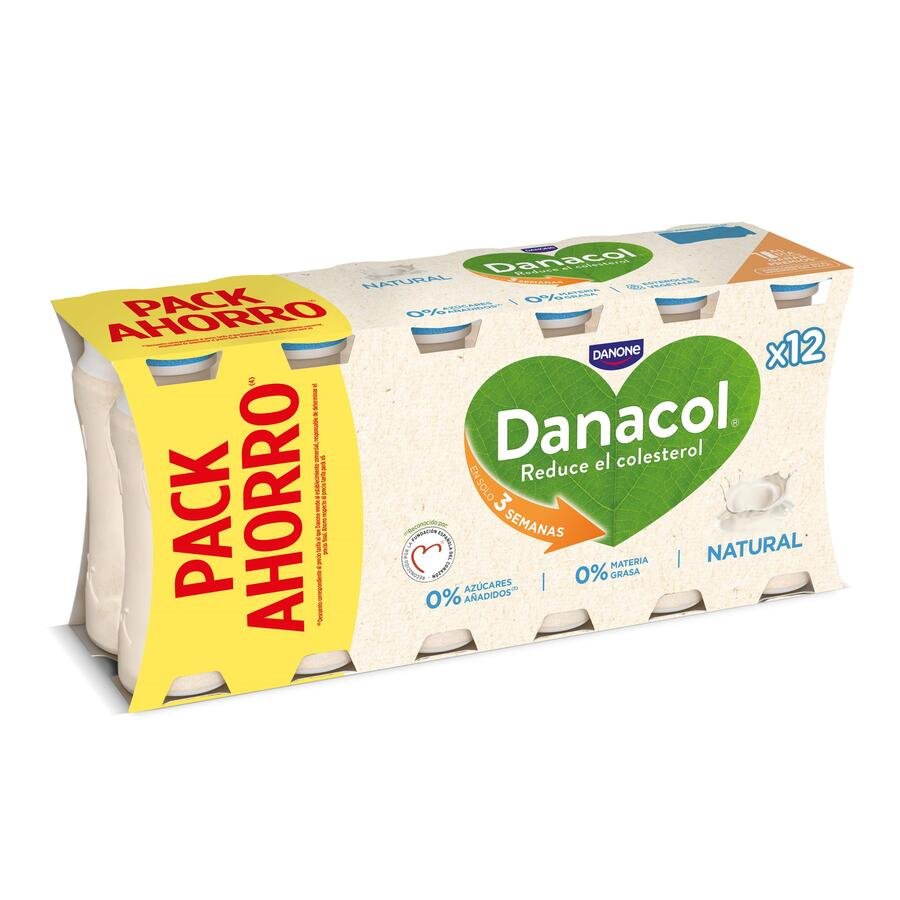 Leche fermentada líquida DANACOL DANONE natural pack 12x100 g