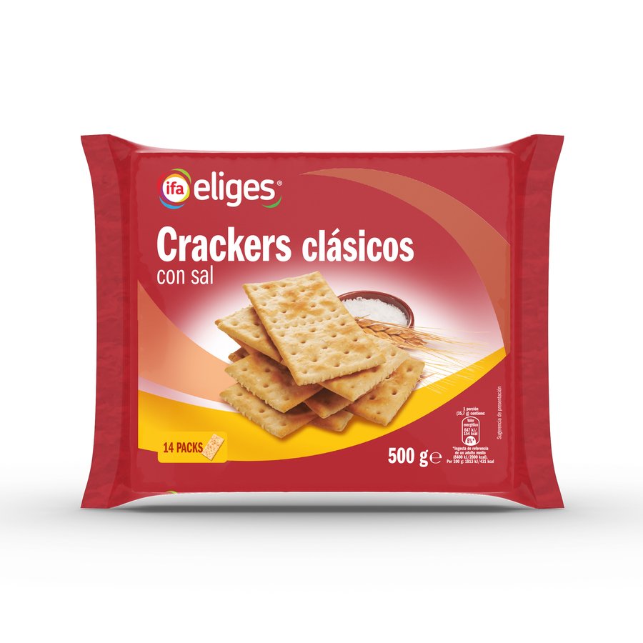 Crackers clásicos IFA ELIGES con sal 500 g