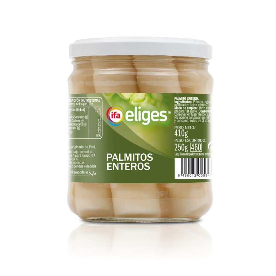 Palmitos enteros IFA ELIGES frasco 250 g pne.