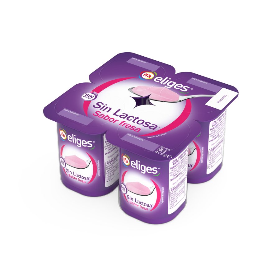 L.F.IFA ELIGES sabor fresa sin lactosa 4X125 g
