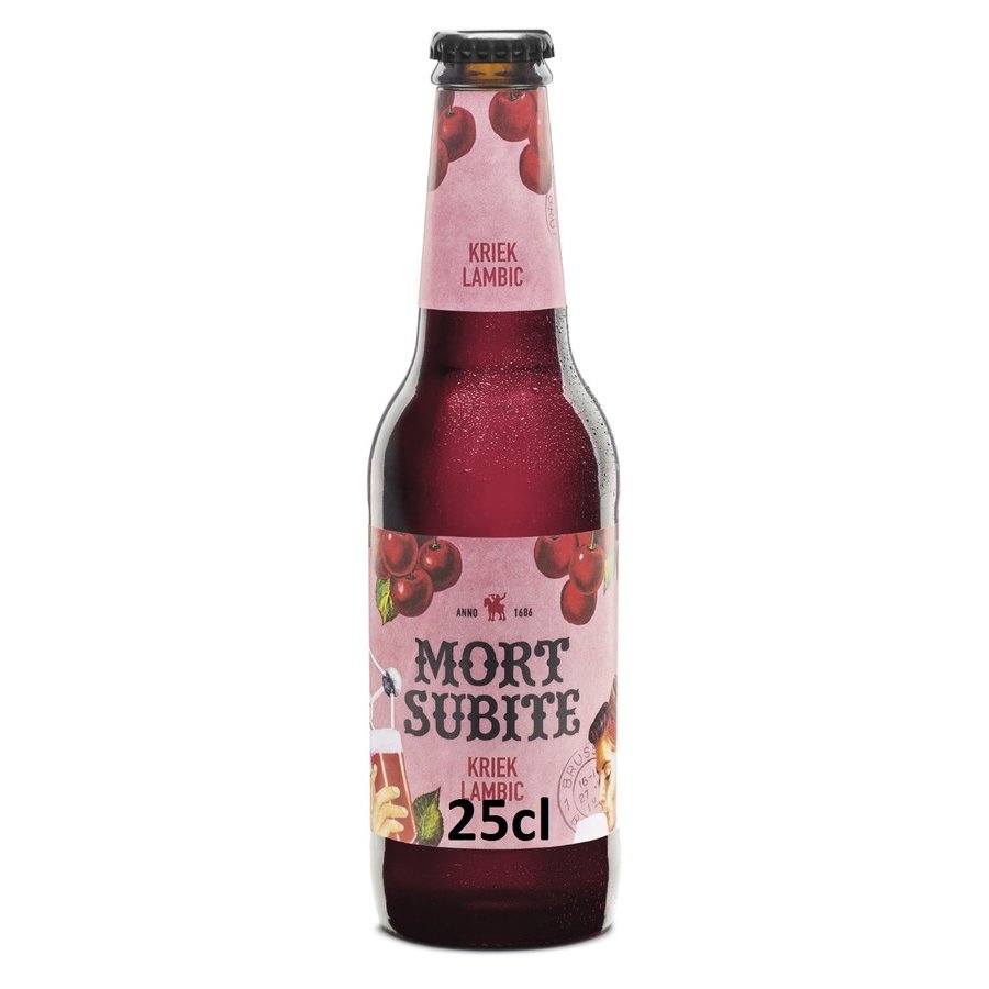 Cerveza belga MORT SUBITE botellín 25 cl
