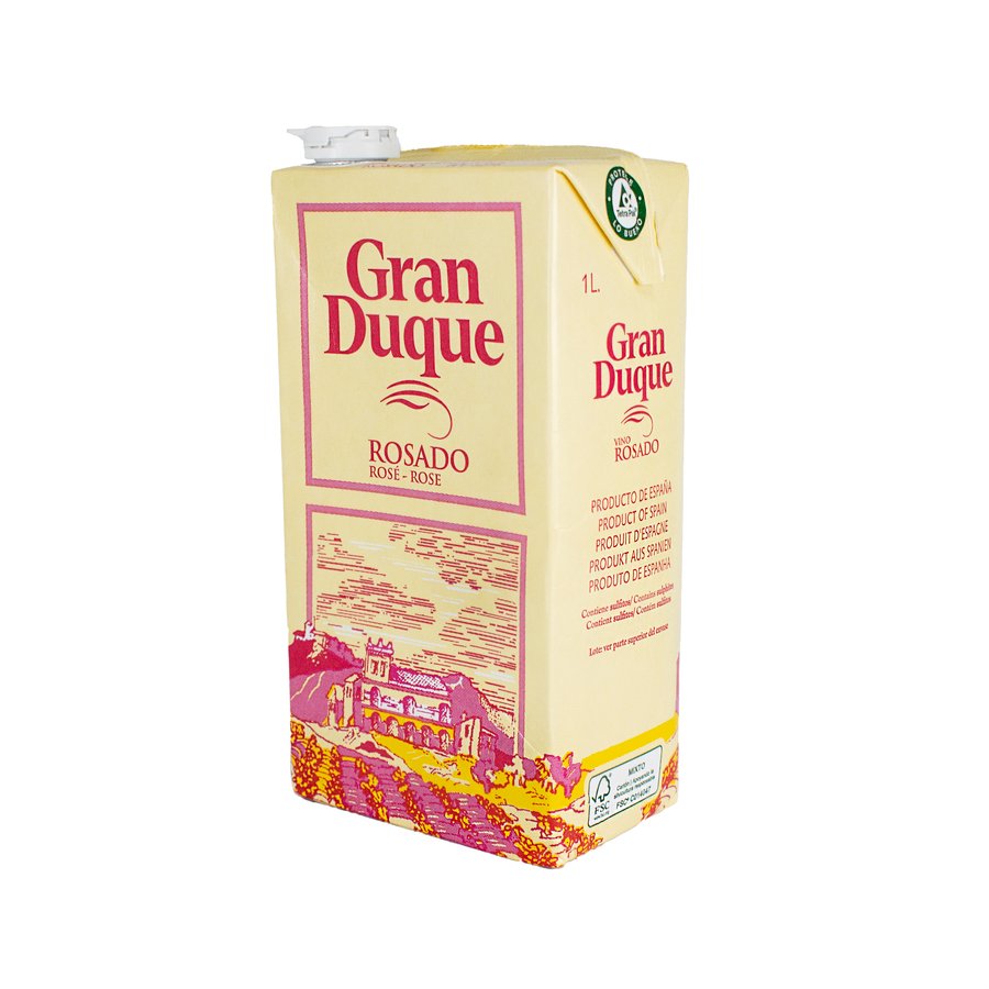 Vino rosado de mesa GRAN DUQUE brik 1 l