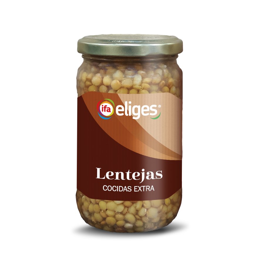 Lentejas cocidas IFA ELIGES frasco 210 g pne.